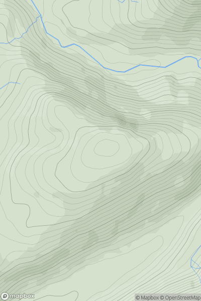 Thumbnail image for Gamallt [Dolgellau to Machynlleth] showing contour plot for surrounding peak